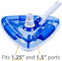 Deluxe Triangular Pool Vacuum Head -SoakSense Shop clear vac head 4