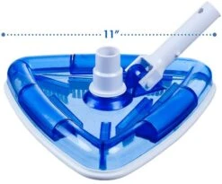 Deluxe Triangular Pool Vacuum Head -SoakSense Shop clear vac head 5