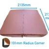 2.135 Metre (84'') Square Hot Tub Cover - Brown -SoakSense Shop cover with measurements 2135 b 1