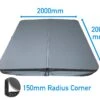 2 Metre (78.75'') Square Hot Tub Cover - Grey -SoakSense Shop cover with measurements grey 2000mm grey 1