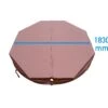 1.83 Metre (72'') Octagonal Hot Tub Cover - Brown