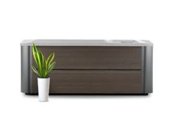 Hot Spring Propel - 5 Person Hot Tub 18 Hot Spring Propel - 5 Person Hot Tub -SoakSense Shop hotspring hotspot 2020 pace alpinewhite havana studio frontview with plant