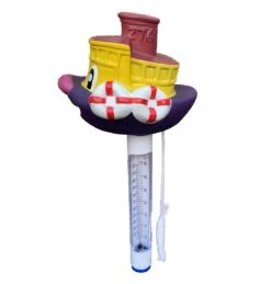 Floating Steamship Swimming Pool Boat Thermometer -SoakSense Shop steamship thermo