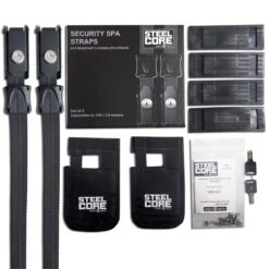SteelCore Hot Tub Security Straps Black (2 Pack)