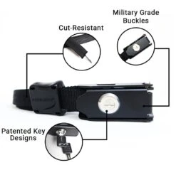 SteelCore Hot Tub Security Straps Black (2 Pack) -SoakSense Shop steel core hot tub straps 5