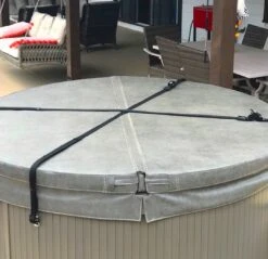 SteelCore Hot Tub Security Straps Black (2 Pack) -SoakSense Shop steel core hot tub straps 6